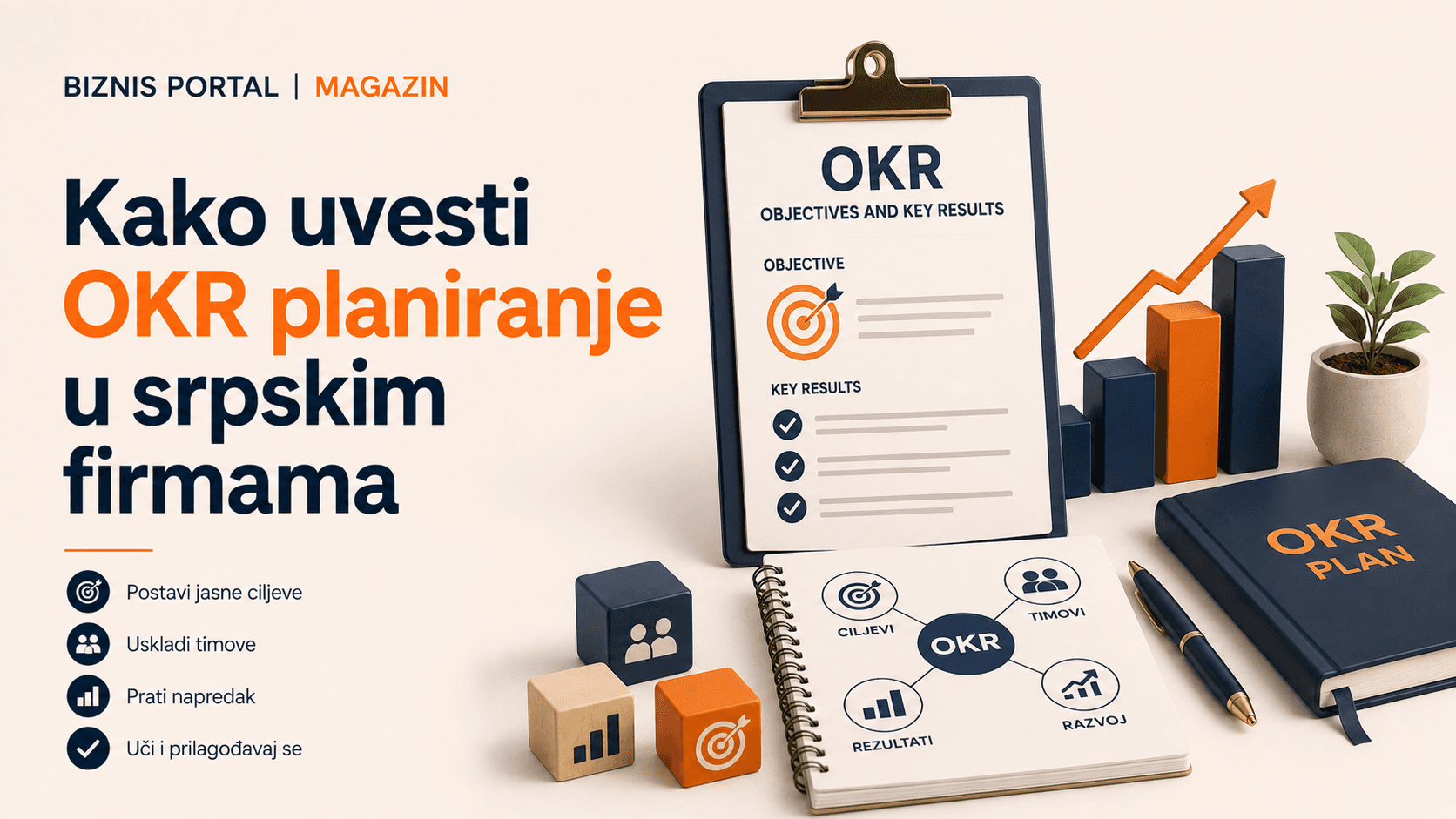 Lider tima predstavlja OKR plan za kvartal
